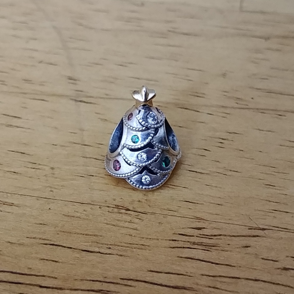 Pandora Charm Festive Tree with 14K Gold and